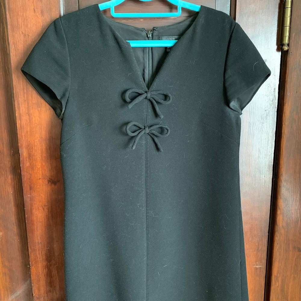 J.Crew Black dress with bow detail